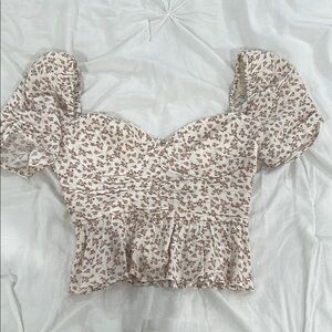 Floral Puff Sleeve Top